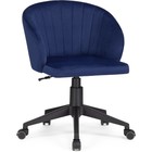 Компьютерное кресло Пард пластик/велюр, черный/синий 59x60x78 см - фото 110739866