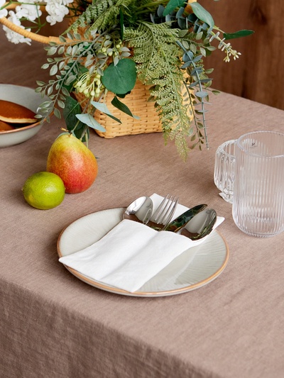Набор конвертов для приборов «Этель» Home collection, 22×10 см - 4 шт.,100% лён, белый