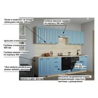 Кухонный гарнитур прямой «Вегас 18», с столешницей, 3000 мм, цвет роял вуд голубой - Фото 3