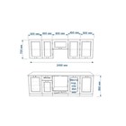 Кухонный гарнитур прямой «Вегас 19», с столешницей, 2450 мм, цвет роял вуд голубой - Фото 2