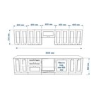 Кухонный гарнитур прямой «Вегас 18», с столешницей, 3000 мм, цвет роял вуд голубой белый глянец - Фото 2