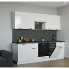 Кухонный гарнитур прямой «Вегас 19», с столешницей, 2450 мм, цвет роял вуд голубой белый глянец - Фото 1