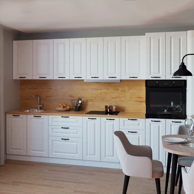 Кухонный гарнитур прямой «Гарнитур 18», с столешницей, 3000 мм, цвет белый вегас