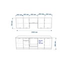 Кухонный гарнитур прямой «Прованс 19», с столешницей, 2450 мм, цвет роял вуд голубой - Фото 2