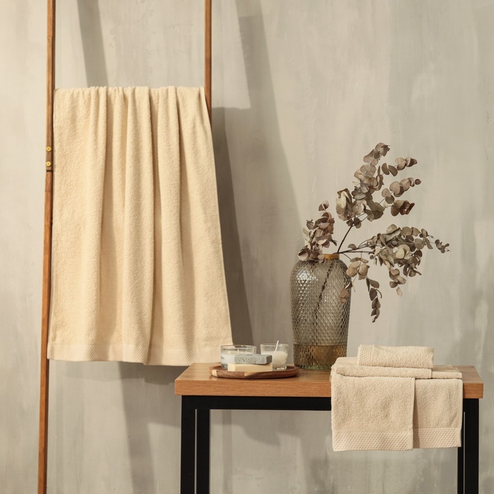 

Набор махровых полотенец LoveLife "Natural beige" 3 шт: 70х130,50х80,30х50 см., 100% хл