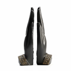 Набор фигур "Будда в руках" черная-золото, 21см - фото 24990140