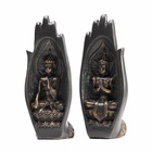 Набор фигур "Будда в руках" серая-бронза, 21см - Фото 2