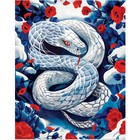 Картина по номерам на новый год на холсте с подрамником «Змея в цветах», 40 х 50 см, символ года 2025 - Фото 2
