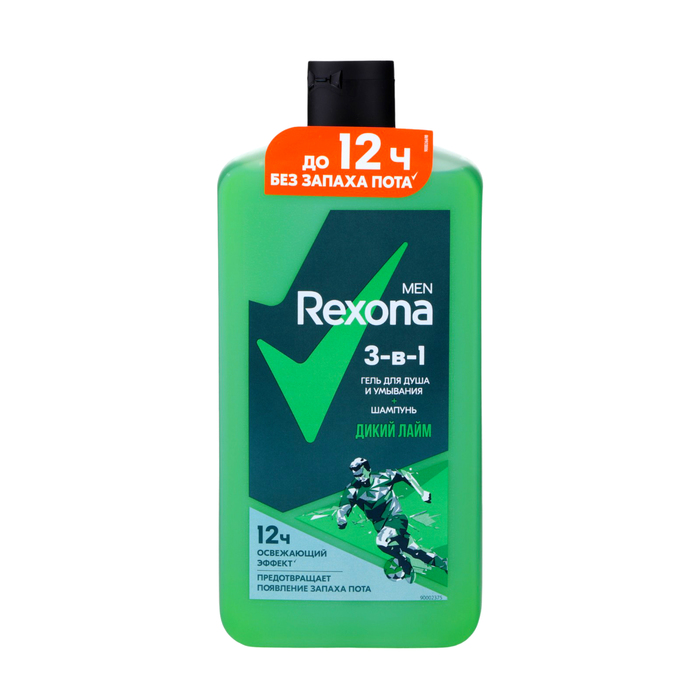 

Гель для душа и шампунь REXONA MEN 3 в1 "Дикий лайм", 750 мл