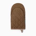 Варежка - прихватка новогодняя «Этель» Bears, 15×28 см, саржа, хлопок 100%, ватин 250 г/м² - Фото 3