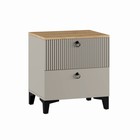 Тумба прикроватная «Ника», 400×410×516 мм, кашемир/дуб/бежевый МДФ - Фото 1