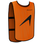 Манишка футбольная на резинке ONLYTOP, р. 50-56, цвет оранжевый - Фото 2