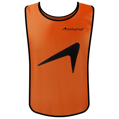 Манишка футбольная ONLYTOP, р. 50-56, на резинке, оранжевая