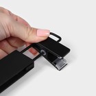 Вешалки для брюк и юбок LaDо́m, 32.5×13 см, 2 шт., с зажимами, пластик софт тач, чёрные - Фото 8