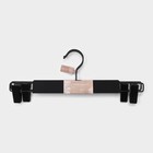 Вешалки для брюк и юбок LaDо́m, 32.5×13 см, 2 шт., с зажимами, пластик софт тач, чёрные - Фото 9