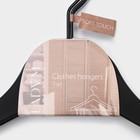 Плечики - вешалка для одежды LaDо́m, покрытие софт тач, 44×3×23.5 см, 3 шт., с перекладиной, широкие плечики - Фото 9