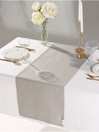 Дорожка на стол «Этель» Kitchen 40×146 см, 100% хлопок, саржа 250 г/м², светло-серая - Фото 1