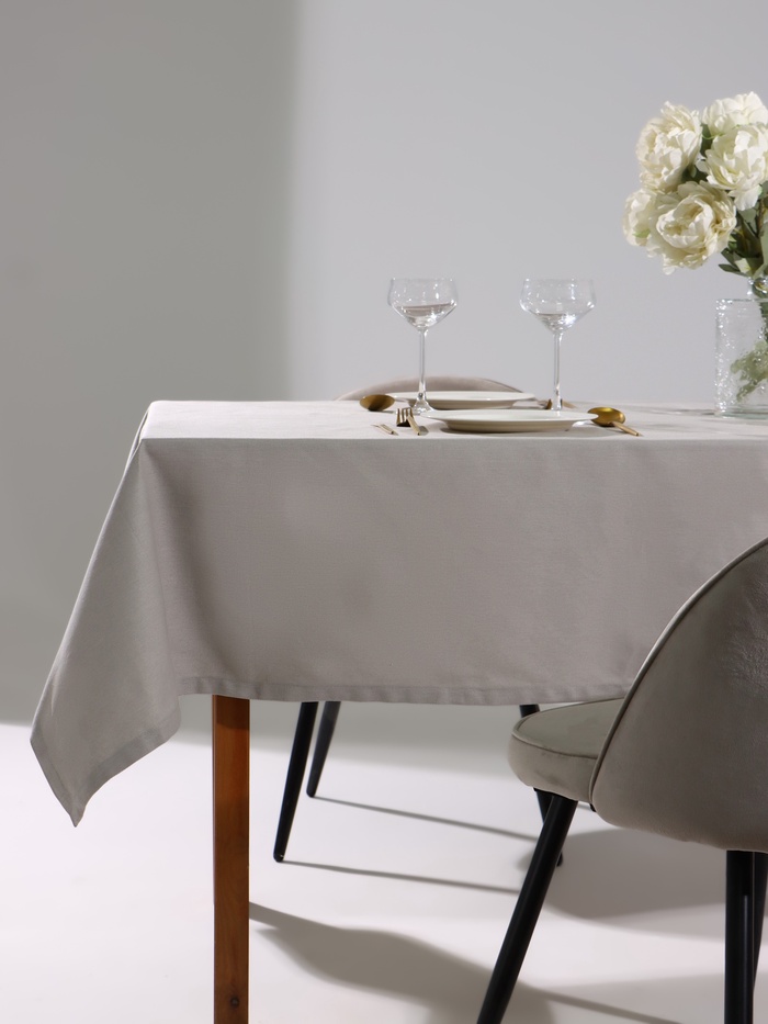 Скатерть Этель Kitchen 146×220 см, цвет светло-серый, 100% хлопок, саржа 250 г/м² - Фото 1