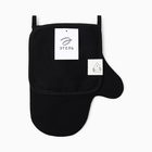 Кухонный набор «Этель» Home: варежка-прихватка 18×29 см, прихватка 19×19 см, 100% хлопок, чёрный - Фото 6