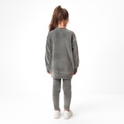 Костюм детский (свитшот, леггинсы) KAFTAN Plushy р.32 (110-116), серый 10644713