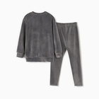 Костюм детский (свитшот, леггинсы) KAFTAN Plushy р.34 (122-128), серый - фото 25512087