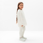 Костюм детский (свитшот, леггинсы) KAFTAN Plushy р.30 (98-104), белый 10644721 - фото 13228008