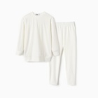 Костюм детский (свитшот, леггинсы) KAFTAN Plushy р.30 (98-104), белый 10644721 - фото 13228011