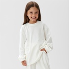 Костюм детский (свитшот, брюки) KAFTAN Plushy р.30 (98-104), белый 10644725 - фото 13263526