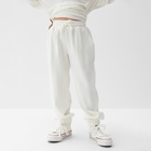 Костюм детский (свитшот, брюки) KAFTAN Plushy, размер 34 (122-128 см), белый - фото 25332414