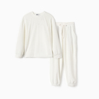 Костюм детский (свитшот, брюки) KAFTAN Plushy, размер 34 (122-128 см), белый - фото 25549277