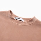 Костюм детский (футболка, шорты) KAFTAN Plushy р.32 (110-116), бежевый - фото 25332428