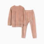 Костюм детский (свитшот, леггинсы) KAFTAN Plushy р.32 (110-116), бежевый - фото 25512122