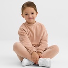 Костюм детский (свитшот, леггинсы) KAFTAN Plushy р.32 (110-116), бежевый - фото 25332451