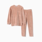 Костюм детский (свитшот, леггинсы) KAFTAN Plushy р.32 (110-116), бежевый - фото 25332452