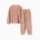 Костюм детский (свитшот, брюки) KAFTAN Plushy р.30 (98-104), бежевый 10644738 - фото 14320025