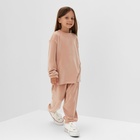 Костюм детский (свитшот, брюки) KAFTAN Plushy р.30 (98-104), бежевый 10644738 - фото 14320024