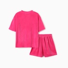 Костюм детский (футболка, шорты) KAFTAN Plushy, размер 32 (110-116 см), фуксия - фото 25332499