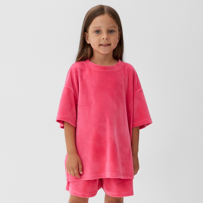 

Костюм детский (футболка, шорты) KAFTAN Plushy р.36 (134-140), фуксия