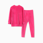 Костюм детский (свитшот, леггинсы) KAFTAN Plushy р.34 (122-128), фуксия 10644749