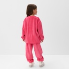 Костюм детский (свитшот, брюки) KAFTAN Plushy, размер 36 (134-140 см), фуксия - фото 25490050