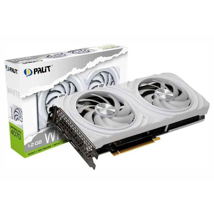 Видеокарта Palit PCI-E 4.0 RTX4070 DUAL WHITE NVIDIA GeForce RTX 4070 12Gb 192bit GDDR6X 19   106852 - фото 51627316