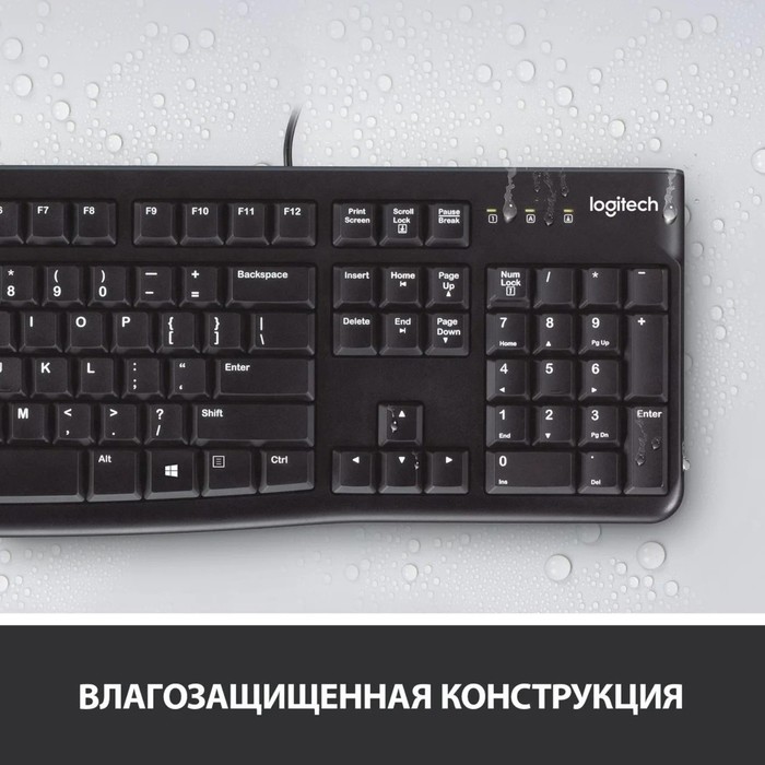 Клавиатура + мышь Logitech MK120 клав:черный мышь:черный/серый USB (920-002562) - фото 51607001