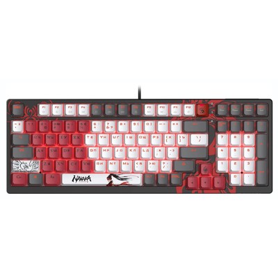 Клавиатура A4Tech Bloody S98 Naraka BLMS Plus, механическая, игровая, USB, LED-подсветка, чёрный/красный