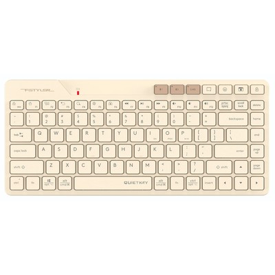 Клавиатура A4Tech Fstyler FBK26C AS, беспроводная, USB, BT/Radio slim Multimedia, бежевая