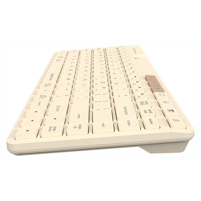 Клавиатура A4Tech Fstyler FBK26C AS, беспроводная, USB, BT/Radio slim Multimedia, бежевая