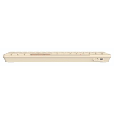 Клавиатура A4Tech Fstyler FBK26C AS, беспроводная, USB, BT/Radio slim Multimedia, бежевая
