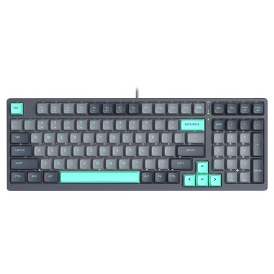 Клавиатура A4Tech Fstyler FS300, механическая, USB, игровая, подсветка, чёрный/серый