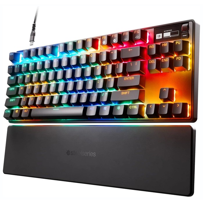 Клавиатура Steelseries Apex Pro TKL (2023) механическая черный USB for gamer LED (подставка   106853 - фото 51614396