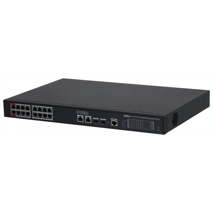 Коммутатор Dahua DH-S4220-16GT-190 (L2) 16x1Гбит/с 2SFP 16PoE 190W управляемый - Фото 1