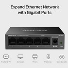 Коммутатор Mercusys MS105GS, L2, 5×1 ГБит/с, неуправляемый - Фото 5